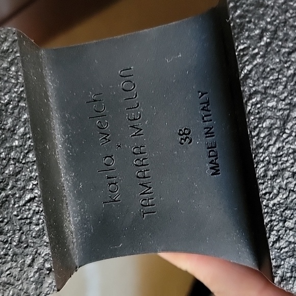 TAMARA MELLON x KARLA WELCH BLACK "RALLY CRY " OVER THE KNEE SOCK BOOTS - Picture 14 of 14